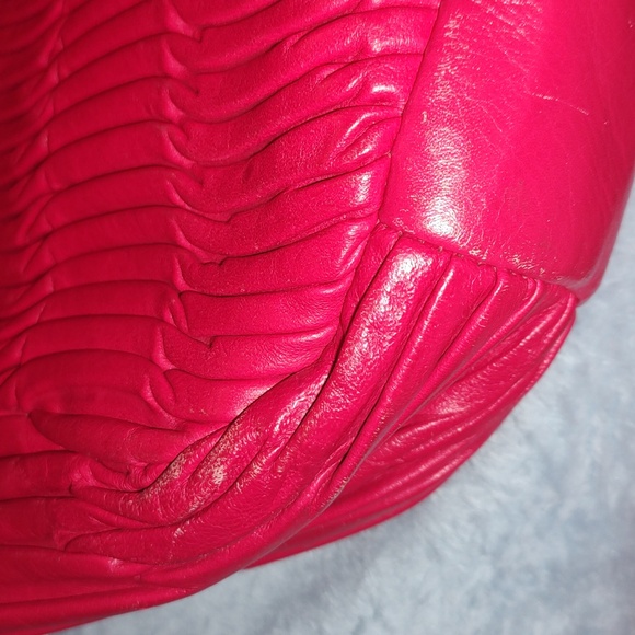 Coach Ashley (2013) Gathered Leather shoulder bag in Rasberry PreLoved - Picture 9 of 16